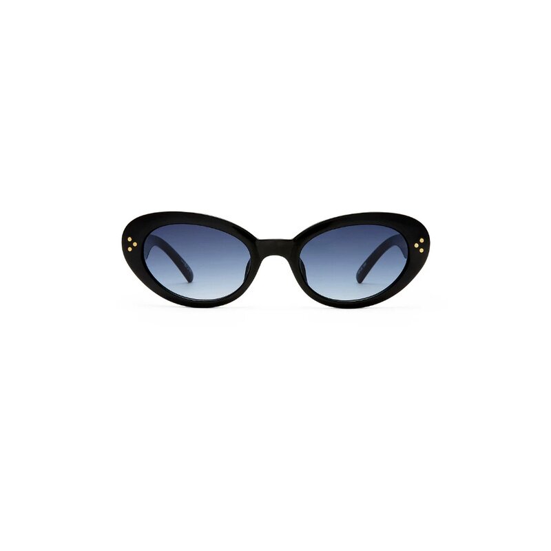 Le Specs黑色太阳眼镜猫眼框金属铆钉复古风早秋新品REVOLVE