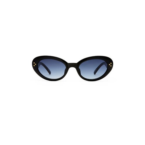 Le Specs黑色太阳眼镜猫眼框金属铆钉复古风早秋新品REVOLVE