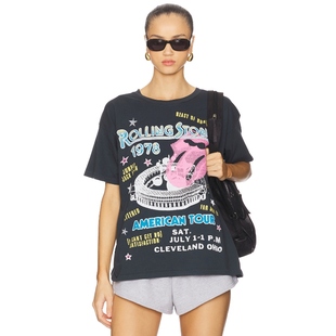 [冬季内搭]DAYDREAMER ROLLING 图案T恤辣妹风REVOLVE小众新款