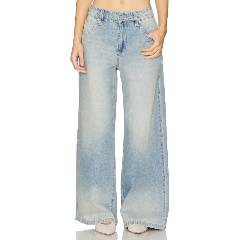 [冬季新品]Abrand 99 MEGA 牛仔阔腿裤 水洗做旧复古风REVOLVE