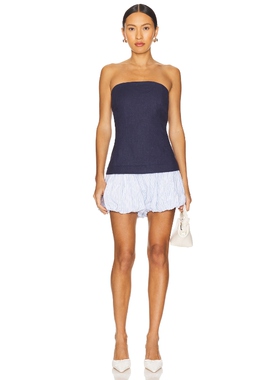 Line & Dot Eline Bubble Romper 藏青色REVOLVE小众新款