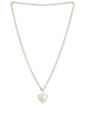 Roxanne Assoulin MINI PUFFY HEART 项链 金属银色REVOLVE小众新