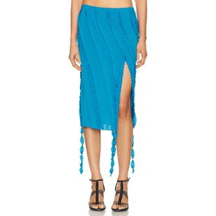 蓝色REVOLVE小众新款 Blumarine 半身裙