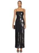 revolve小众新款 SNDYS 黑色 MAXI 裙子 TORI SEQUIN