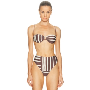 棕色REVOLVE小众新款 比基尼文胸上装 LINOCUT SIR.