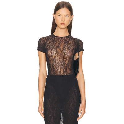 [春季新品]WARDROBE.NYC 紧身服 黑色y2k辣妹风REVOLVE小众