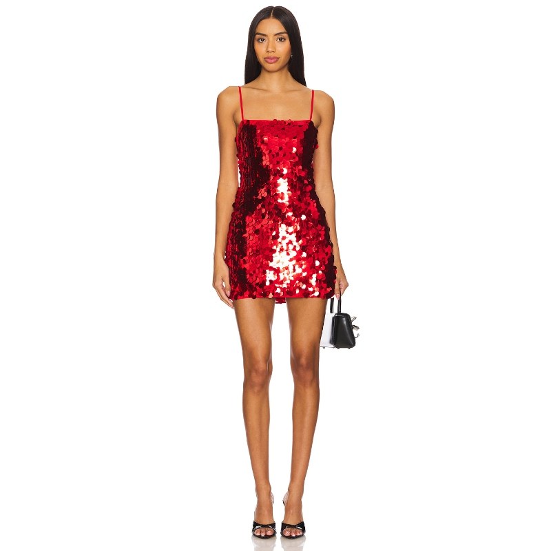 [冬季新品]MORE TO COME YARINA 裙子 红色REVOLVE小众,女装/女士精品,连衣裙,淘宝优惠券,粉丝福利购,淘宝优惠卷