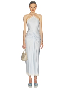 Helsa蕾丝拼接挂脖长裙26SS春夏新品 REVOLVE 连衣裙