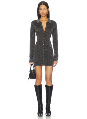 Ksubi DEVIN SHIRT 裙子 金属银色REVOLVE小众新款