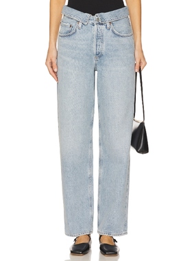 AGOLDE Echo Taper 直筒牛仔裤 蓝色 腰身设计感REVOLVE冬季新品