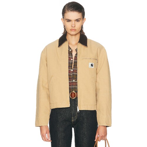Carhartt WIP卡其色撞色翻领夹克百搭通勤外套秋冬新品REVOLVE