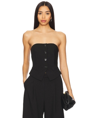 MISHA ALESSIA 上装 黑色 y2k辣妹风REVOLVE小众新款