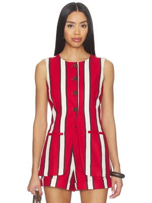 SIMONMILLER DEL MAR LINEN 背心 revolve小众新款