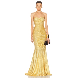 Kamali 金属金色REVOLVE小众新款 诺玛 裙子 卡玛丽 Norma