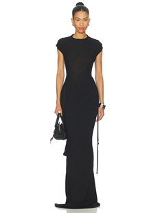 revolve小众新款 Ottolinger 裙子 MAXI SLEEVY LUREX