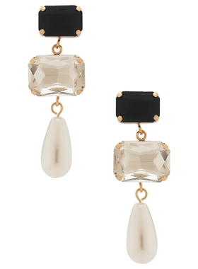 petit moments ALEXIS 垂褶耳饰 revolve小众新款 黑色