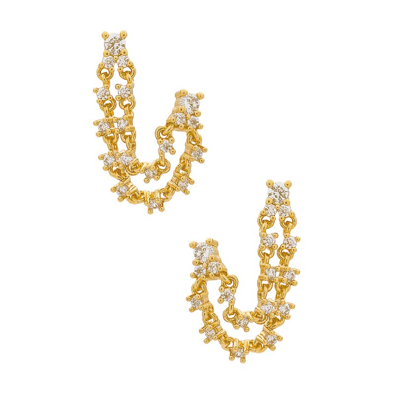 Joy Dravecky Jewelry Ava Double Stud Earringsrevolve时尚小众属于什么档次？