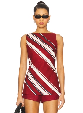 FAITHFULL THE BRAND MIEL 无袖上装 红色REVOLVE小众