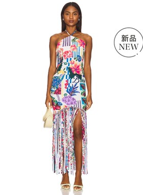 [冬季新品]Agua Bendita ALLIS 长裙 白色，蓝色REVOLVE小众