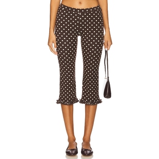 卡普里裤 棕色 美式 Rat REVOLVE小众新款 RUFFLE 休闲风 Boi