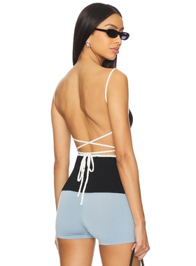 ALL THE WAYS 上装黑色吊带REVOLVE小众时尚新款交叉绑带背心上衣