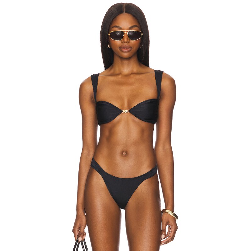 Sommer Swim SORIYA 比基尼文胸上衣 黑色 y2k辣妹风REVOLVE小众