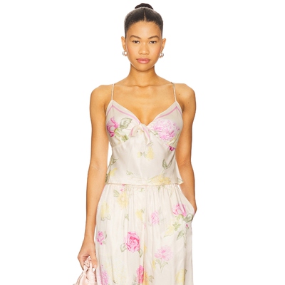 [春季新品]LoveShackFancy EMERAINE 上装 象牙白REVOLVE小众