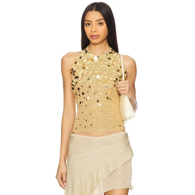 Asta Resort ALEX 上装 金属金色REVOLVE小众新款