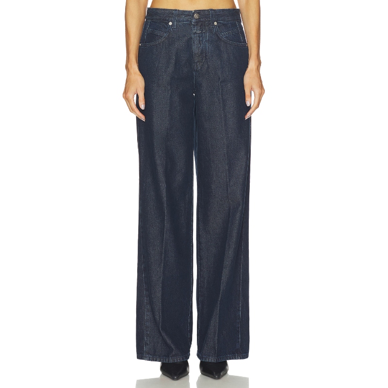 CLOSED NIKKA 阔腿 蓝色 美式复古风REVOLVE小众新款