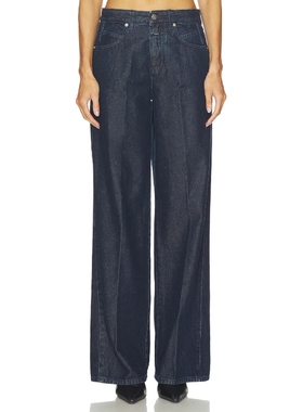 CLOSED NIKKA 阔腿 蓝色 美式复古风REVOLVE小众新款