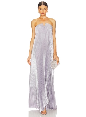 [冬季新品]L'IDEE 抹胸连衣裙不规则设计感礼服长裙REVOLVE