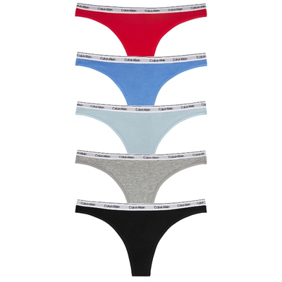 Calvin Klein Underwear MODERN LOGO 丁字裤组合 Red,Blue,Grey,
