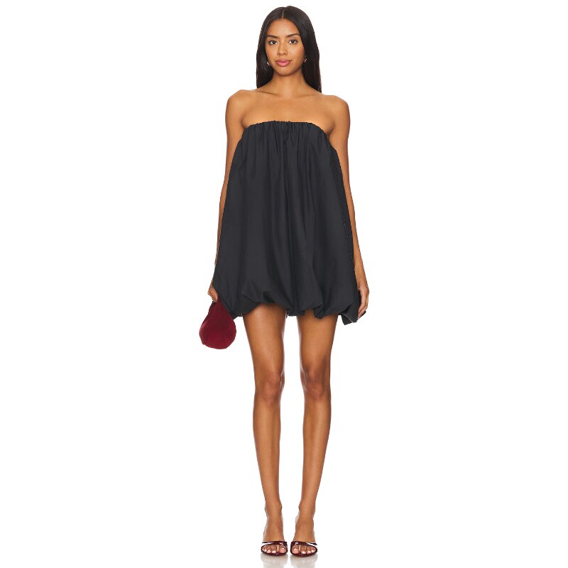 Lovers and Friends 黑色抹胸连衣裙蓬蓬短裙REVOLVE小众新款