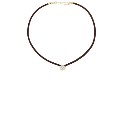 SHASHI LASSO 垂褶项链 棕色REVOLVE小众新款