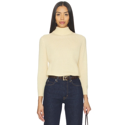 Vince 3/4 Sleeve Mock Neck Top 黄色REVOLVE小众新款冬季保暖