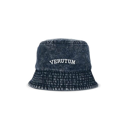VERUTUM深蓝色牛仔字母刺绣短檐弯檐棒球帽街头风早秋新品REVOLVE