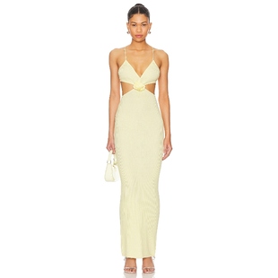 MORE TO COME 长裙性感露背轻薄针织吊带裙REVOLVE音乐节博主同款