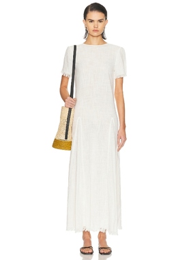 Staud LE HAVRE 裙子 白色REVOLVE小众新款