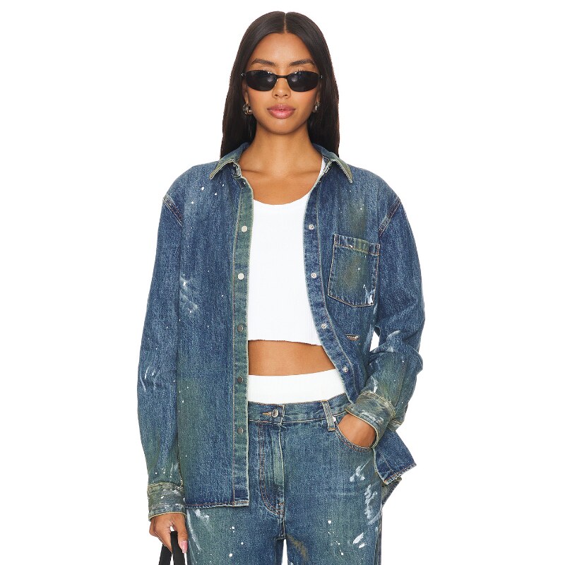Helmut Lang 衬衫式夹克 蓝色 REVOLVE小众新款