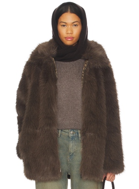 Sanctuary CARMEN 大衣 棕色 老钱风REVOLVE小众新款