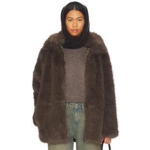 老钱风REVOLVE小众新款 Sanctuary 棕色 大衣 CARMEN