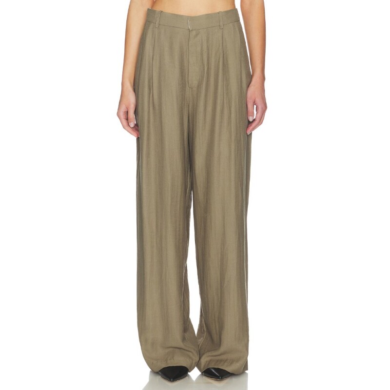 Mother of All HEDI MID WAIST TAILORED LINEN 长裤 revolve小众