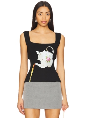 [冬季内搭]Tyler McGillivary TEACUP T恤 黑色辣妹风REVOLVE