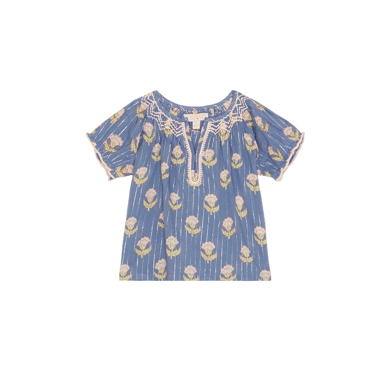 Pink Chicken AVA 上装 蓝色REVOLVE小众新款