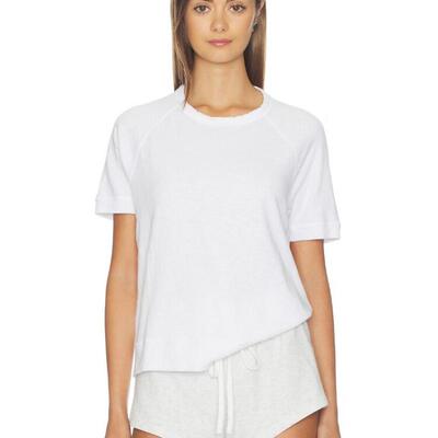 James Perse Vintage Cotton French Terry Sweat Top revolve小