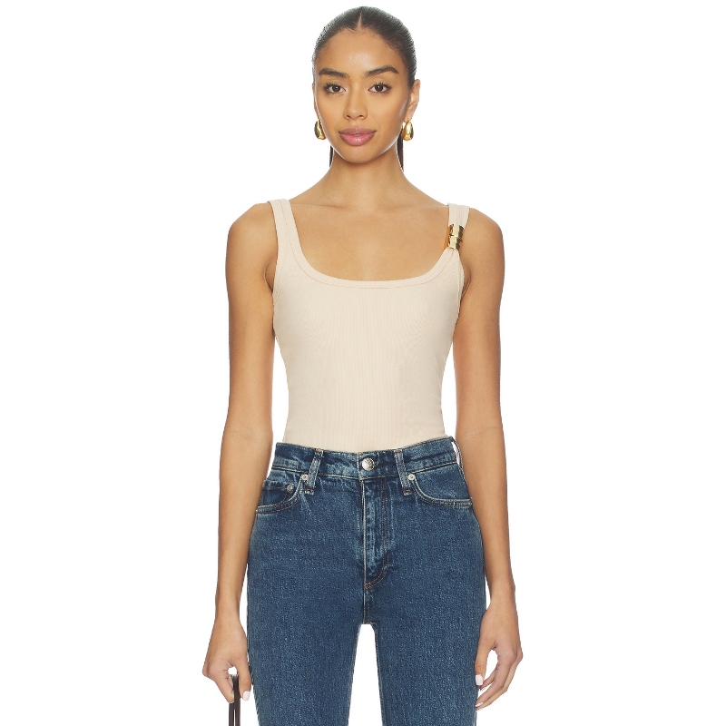 SNDYS CLEONIE TANK 上装 米色 y2k辣妹风REVOLVE小众新款