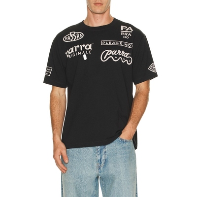 By Parra MEDIA TRAINING T恤 黑色REVOLVE小众新款