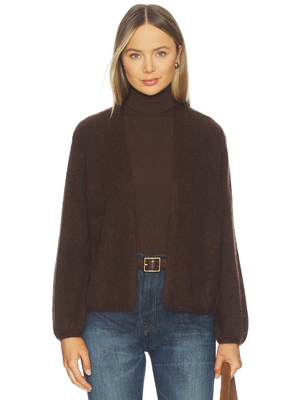 W. Cashmere Juniper Balloon-sleeve Open Cardigan revolve小众
