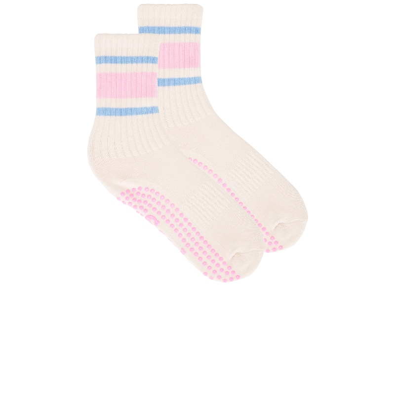[秋冬新品]Souls. Pink Retro Grip Socks 粉色REVOLVE小众