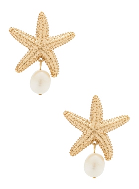 BaubleBar Mariam Shell Earrings 金属金色REVOLVE小众新款
